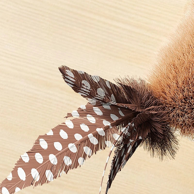 Interactive Rechargeable Electric Bird Feather Cat Toy - Squeaky Plush Teaser for Kittens, Bite Resistant & Fun!